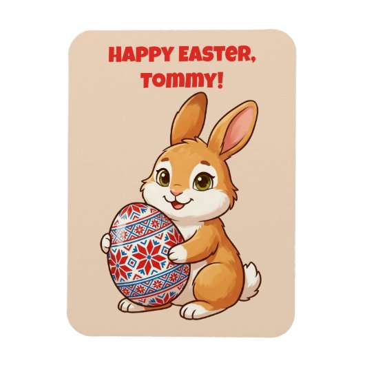  Easter Bunny Magnet | Vinyl Glossy Magneet (Verticaal)