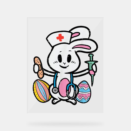 Easter Bunny Nurse Stethoscope mignonne Rabbit Scr (Recto)