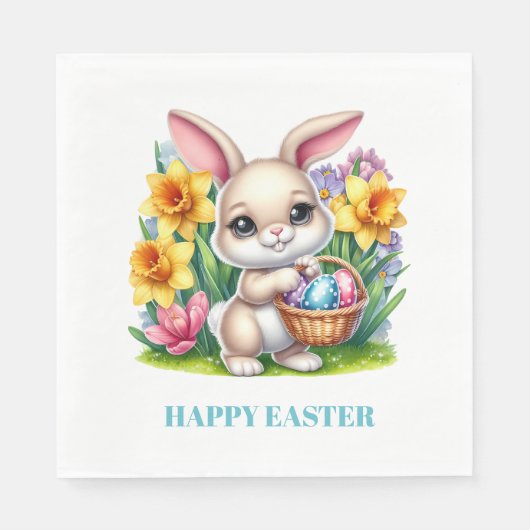 Easter Bunny Paper Napkins Servet (Voorkant)
