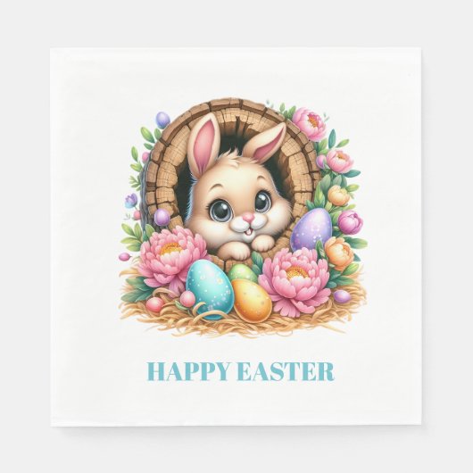 Easter Bunny Paper Napkins Servet (Voorkant)