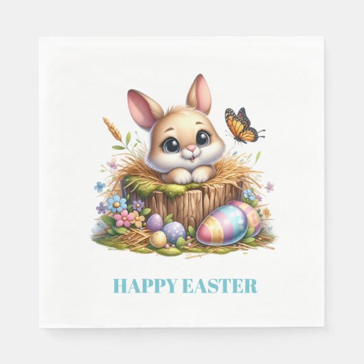 Easter Bunny Paper Napkins Servet (Voorkant)