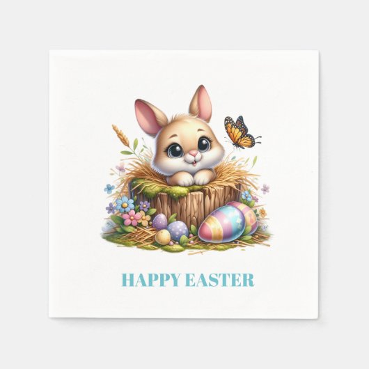 Easter Bunny Paper Napkins Servet (Voorkant)