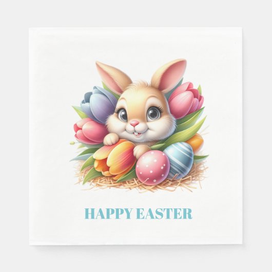 Easter Bunny Paper Napkins Servet (Voorkant)