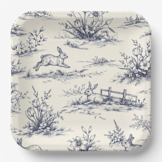 Easter Bunny Plates Papieren Bordje (Voorkant)