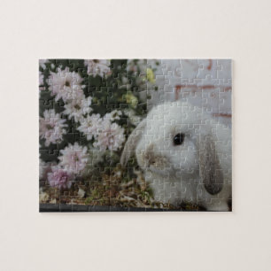 easter bunny puzzle white