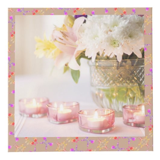 Easter Bunny Rose Eggs Photo Cube (Devant)