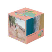 Easter Bunny Rose Eggs Photo Cube Kubus (Achter hoekig)