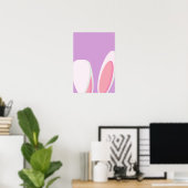 Easter Bunny Schattige Ears poster (Thuiskantoor)