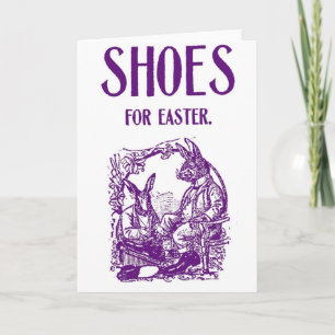 Easter Bunny Shoe Advertisement Feestdagen Kaart