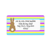 Easter Bunny Silhouette Retour Adreslabel