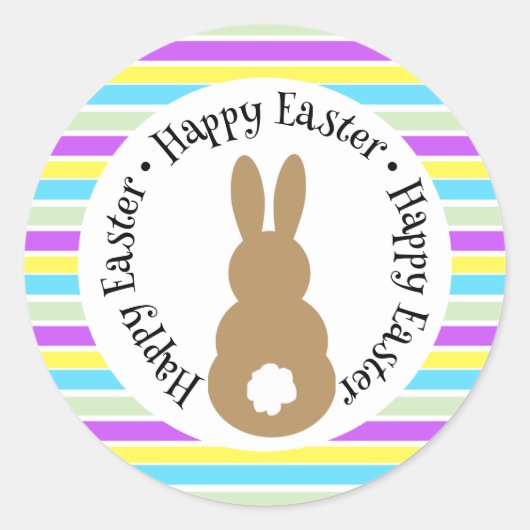 Easter Bunny Silhouette Sticker (Voorkant)