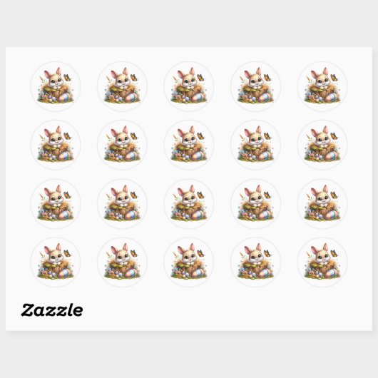Easter Bunny Stickers (Feuille)