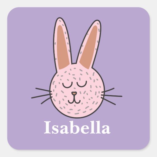 Easter Bunny Vierkante Sticker (Voorkant)