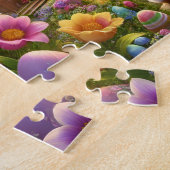 Easter Bunny Village Whimsical Spring Scene Legpuzzel (Zijkant)