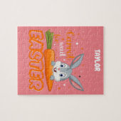 EASTER "BUNNY with CARROT" PUZZLE PERSONNALISÉ. (Horizontal)