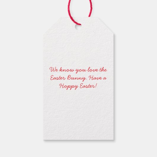 Easter Bunny with Eggs Cadeaulabel (Achterkant)