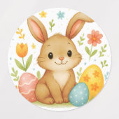 Easter Bunny with Eggs Labels (Design 1)
