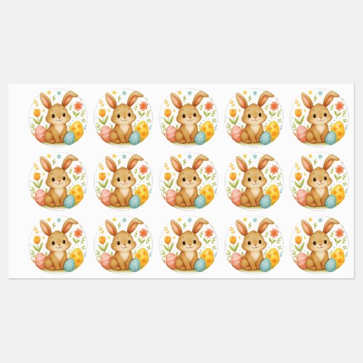 Easter Bunny with Eggs Labels (Vel)