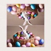 Easter bunny with his eggs. (Outside Unfolded)