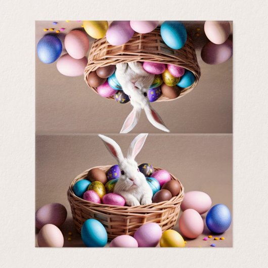 Easter bunny with his eggs. (Outside Unfolded)