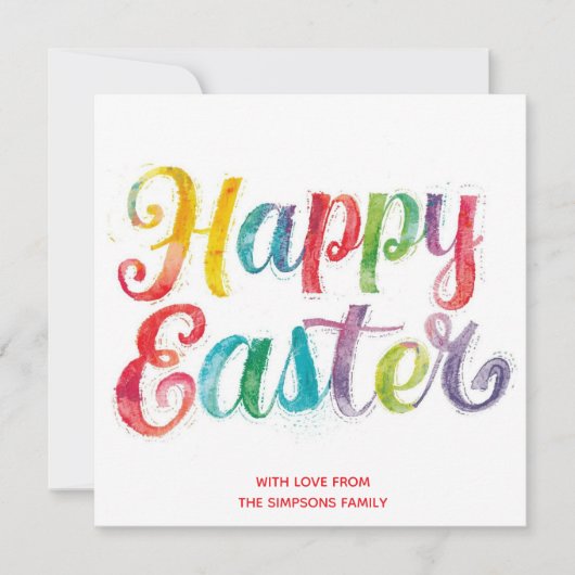 Easter CarD Colorful spring  personalized Card Feestdagenkaart (Voorkant)