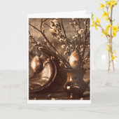 ***EASTER** CARTE COOL LAÏQUE MODERNE (Fleur jaune)