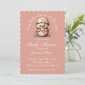 Easter Chick Baby Shower Invitation Kaart (Staand voorkant)