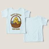 Easter Chick Toddler T-Shirt | Personalized Name (Design Recto & Verso)