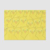 Easter Chickens Bright Yellow Cartoon Pattern Tissuepapier (Voorkant)