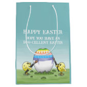 Easter Chicks' Egg-Cellent Easter Medium Cadeauzakje (Voorkant)