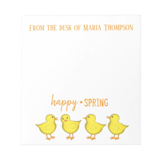 Easter Chics Spring Whimsical Notitieblok (Voorkant)