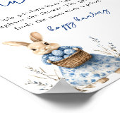 Easter Chinoiserie Pacifier Hunt Baby shower Poster (Hoek)