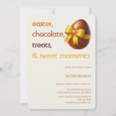 Easter Chocolate Egg Invitation Sweet Spring Party (Devant)