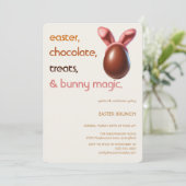 Easter Chocolate Egg Invitation Sweet Spring Party Kaart (Staand voorkant)