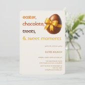 Easter Chocolate Egg Invitation Sweet Spring Party Kaart (Staand voorkant)