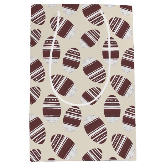 Easter Chocolate Egg Pattern Medium Cadeauzakje (Voorkant)