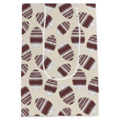 Easter Chocolate Egg Pattern Medium Cadeauzakje (Achterkant)