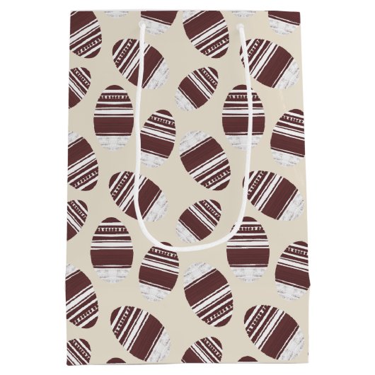 Easter Chocolate Egg Pattern Medium Cadeauzakje (Achterkant)