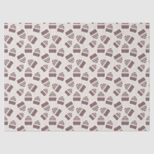 Easter Chocolate Egg Pattern Tissuepapier (Voorkant)