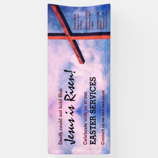 EASTER CHURCH SERVICES Jezus wordt Spandoek (Verticaal)