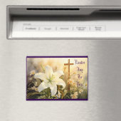  Easter Cross With Lilies Magnet (In Situ (Lave-vaisselle))