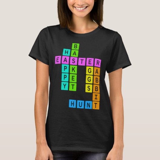 Easter Crossword Puzzle T-shirt (Voorkant)