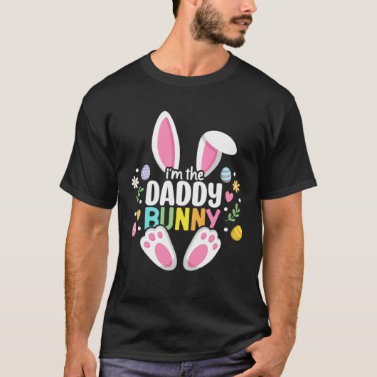 Easter Daddy Bunny Dad Happy Easter Day Family Mat T-shirt (Voorkant)