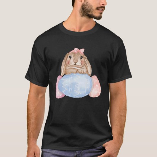 Easter day Cute Easter Bunny Holding Easter Eggs f T-shirt (Voorkant)