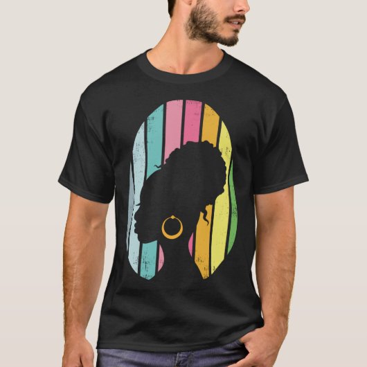 Easter Day Egg Hunting and Afro Bun african americ T-shirt (Voorkant)