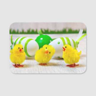 Easter Decoration - Easter egg and chicks Naamplaatje