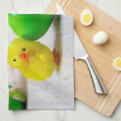 Easter Decoration - Easter egg and chicks Theedoek (Quarter Fold)