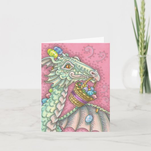 EASTER DRAGON EGG DROP GREETING NOTE CARTE Vide (Devant)