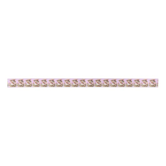 Easter Duckling Straw Pet Roze Tulpen Lint (Voorkant)