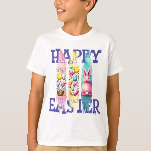 Easter Egg Basket Joy T-shirt (Voorkant)
